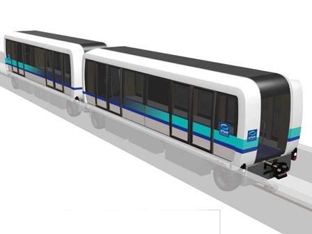 Impression of Siemens Cityval train for Rennes metro Line B.