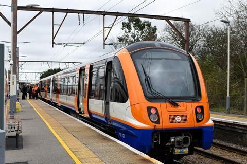 London Overground Class 710 EMU at Chingford station