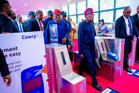 Lagos Red Line opening ticket gates (Photo Office of Governor Babajide Sanwo-Olu)