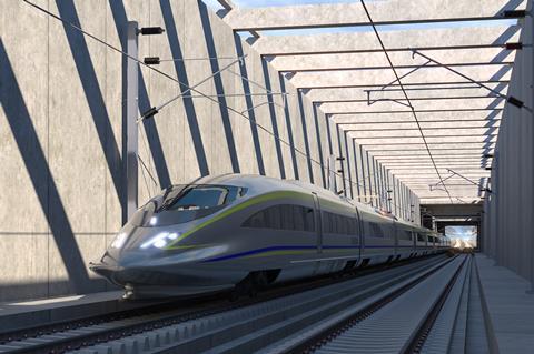 California high speed rail project train impression