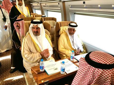 A test trip was made on the Haramain high speed line on November 20.
