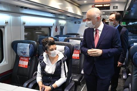'We took all our precautions, especially social distancing, and restarted trips on some of our lines', said Minister of Transport & Infrastructure Adil Karaismailoğlu.