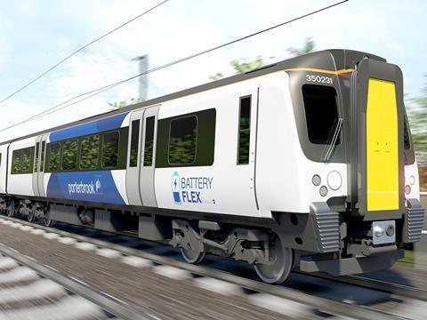 Siemens Desiro Class 350/2 electric multiple-units could be fitted with batteries to enable off-wire operation.