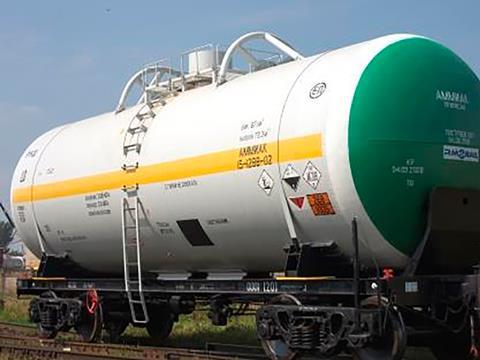 RM Rail has obtained certification enabling series production of its Type 15-1288-02 ammonia wagon.