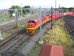 Container train in Australia.