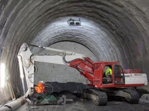 Construction work is underway on the Terzo Valico line between Genoa and Milano.