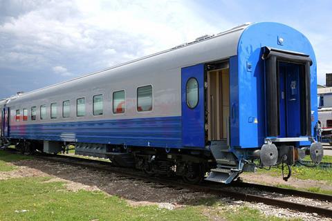 Transmashholding Tver Carriage Works coach for Kazakhstan