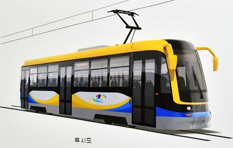 The trams for the Wonsan-Kalma Beach Resort are being built at the Kim Chong-t’ae Electric Locomotive Works in Pyongyang