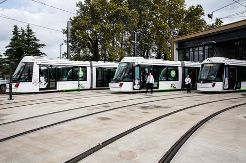 The initial section of the Avignon tramway was inaugurated on October 19.