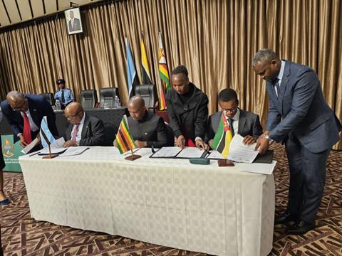 Zimbabwe, Botswana and Mozambque ministers (Photo Ministry of Transport of Zimbabwe)