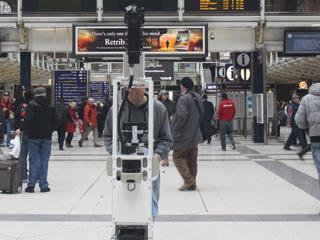 Google camera at London Liverpool Street station.