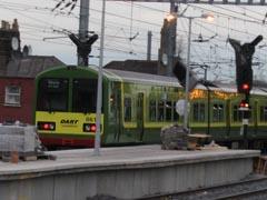 DART train at Connolly station.