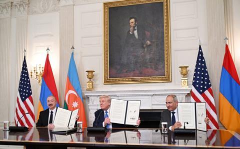 Armenia-Azerbaijan declaration (Photo President of Azerbaijan website) (2)