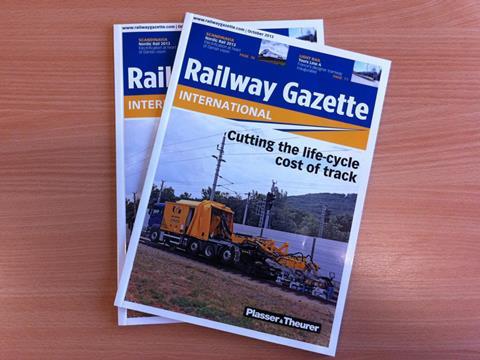 October 2013 issue of Railway Gazette International