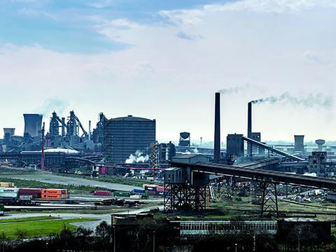 British Steel's Scunthorpe site.