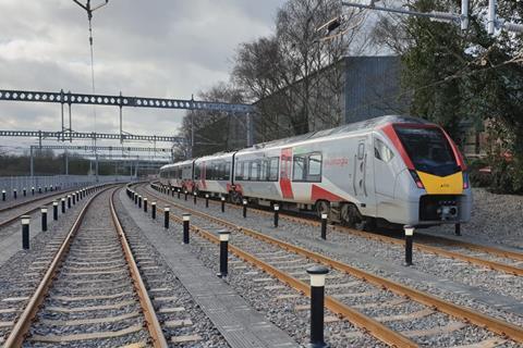 gb - Greater Anglia Stadler trainset at Norwich Victoria sidings