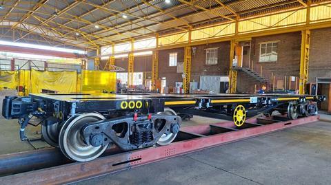 Prototype wagon for the Lobito Atlantic Railway at Galison Group’s workshop in Welkom