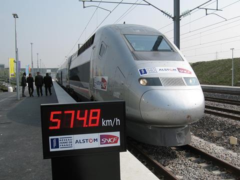 The name 574 Investments refers to the 2007 world rail speed record set by a modified TGV.