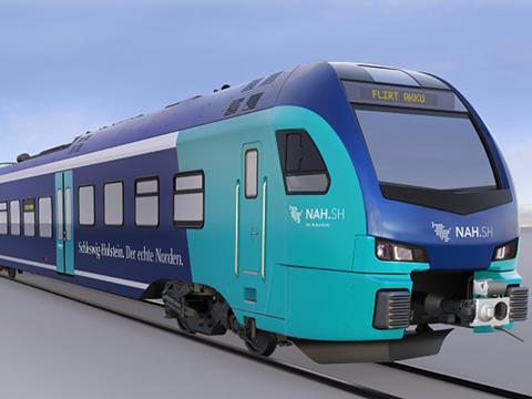 Schleswig-Holstein transport authority NAH.SH has awarded Stadler a contract to supply a fleet of Flirt Akku battery-powered multiple-units.