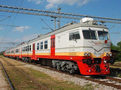 Modernised ŽPCG Class 412 electric multiple-unit (Photo: Toma Bacic).