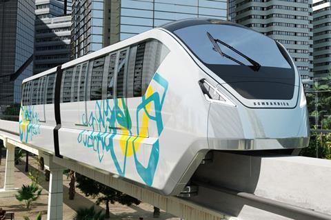 Bombardier is to supply Innovia 300 monorail trainsets for the two lines being developed in Cairo.