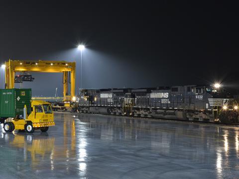 Norfolk Southern's Franklin County Regional Intermodal Facility at Greencastle, Pennsylvania.