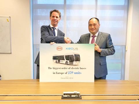 Keolis Nederland has ordered 259 electric buses from BYD.