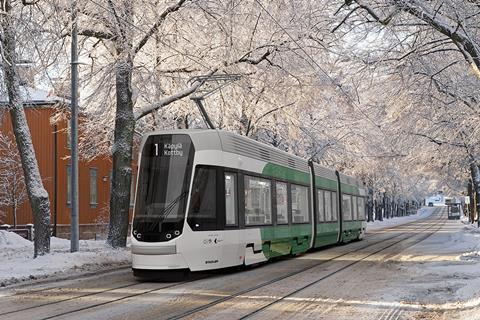 Helsinki Stadler Tango Nordic tram impression (Image Stadler)