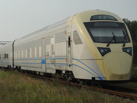 CAF train for SRO on test at Velim.