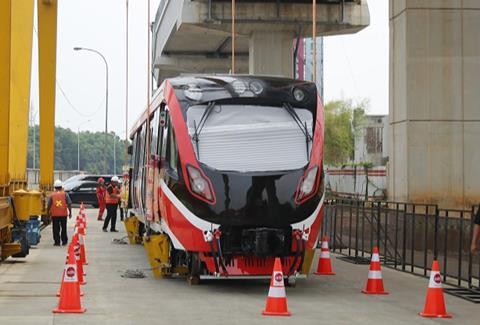 PT Inka delivered the first of 31 six-car trainsets that it is supplying to operate on Jakarta’s Jabodebek LRT network on October 13 2019.