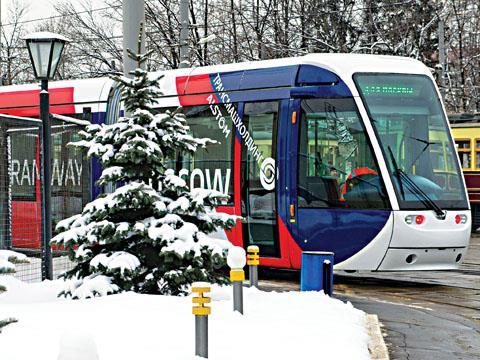 Prototype Alstom tram for Moscow.