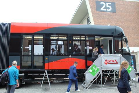 Astra Vagoane tram prototype at InnoTrans 2024 (photo Railway Gazette) (2)