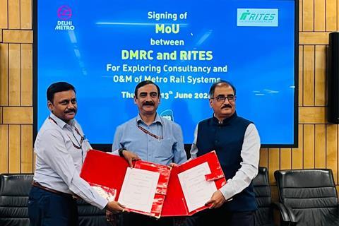 DMRC and RITES MoU (Photo DMRC)