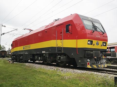 MŽ Transport is testing the first of four Class 443 electric locomotives being supplied by CRRC Zhuzhou.