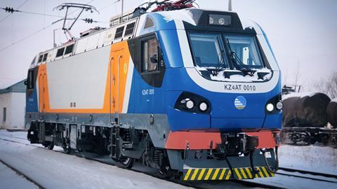 KTZ Alstom KZ4AT passenger locomotive