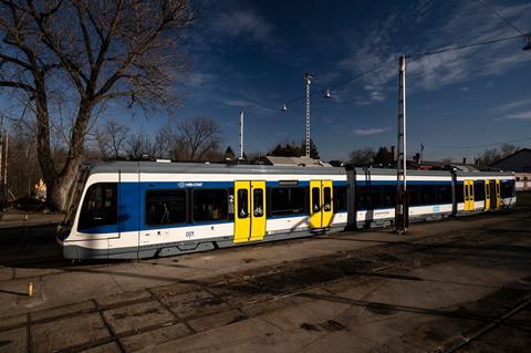Szeged Stadler tram-train delivery (Photo: Balazs Szecsody/MAV)