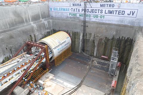 Tunnelling has started on Line 1 of the Pune metro.