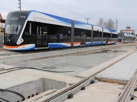 Testing on the next light rail line in Antalya began on January 25.