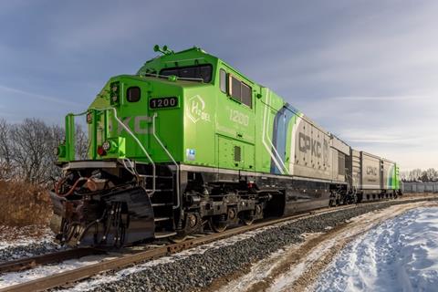 CPKC Hydrogen Locomotive