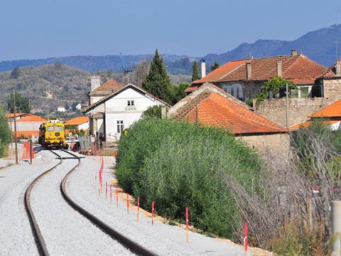 Some track renewals were undertaken at Caria, around 10 km north of Covilhã, in 2009, but upgrading work was never completed and the line to Guarda fell out of use. (Photo: Dario Silva)
