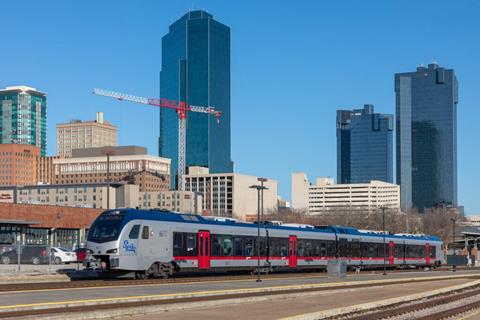 Fort Worth TEX Rail Flirt DMU (Photo Trinity Metro)