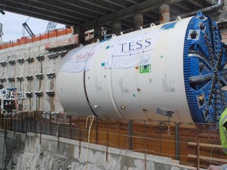 Two TBMs for the East Side Access project were named Tess and Molina during a dedication ceremony on March 21 (Photo: New York MTA/Alicia Pientek).