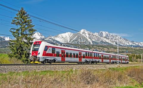 ZSSK RegioPanter with the High Tatras