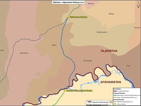 Design work has been completed from a link from Tajikistan's rail network to Sher Khan Bandar in Afghanistan.