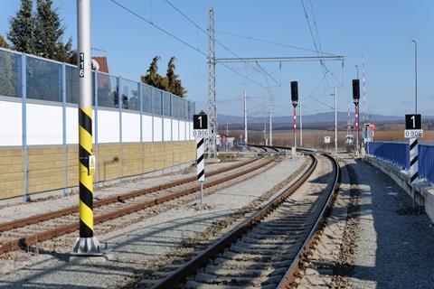 Electrified track in Slovakia (Photo ŽSR)