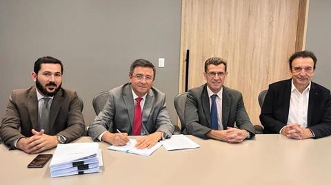 Santiago de los Caballeros monorail contract signing (Photo Alstom)