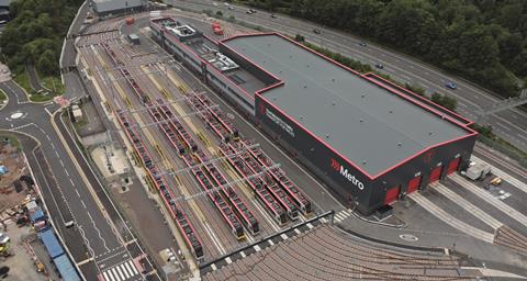 2024 08 15 Drone Taffs Well Class 398 Depot and ICC C Howe