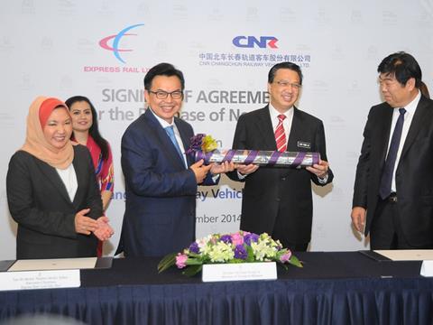 Express Rail Link has signed an agreement for CNR Changchun Railway Vehicles to supply six EMUs.