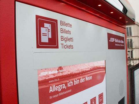 Scheidt & Bachmann is supplying Rhätische Bahn with 97 replacement ticket vending machines.