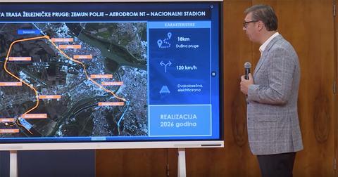 Beograd airport rail link plan